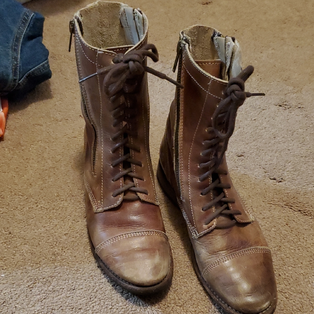 BED|STU Rustic Brown Leather Boots - Picture 2 of 7